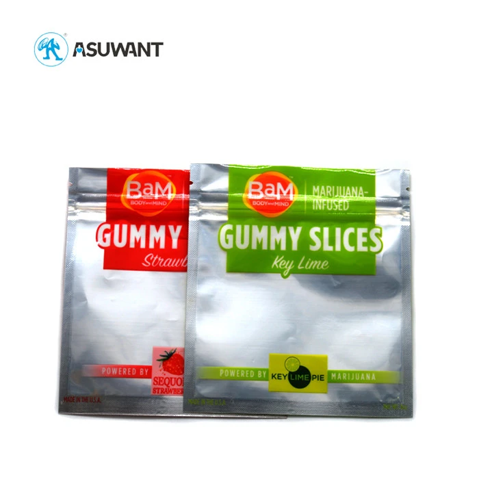 Three Side Seal Food Packaging Bags For Various Flavoured Solid Drink Storage